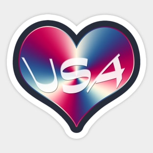 USA Love Sticker